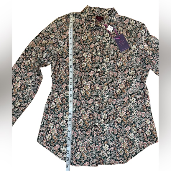 NWT J. Crew Liberty Fabric White Garden Slim Perfect Button Down Shirt Size 4 - Picture 6 of 13
